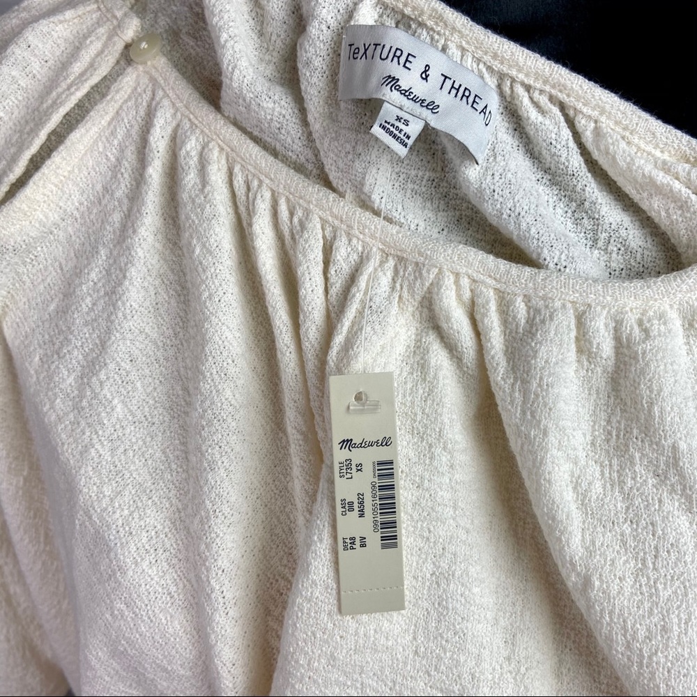 NWT Madewell Texture & Thread Ruffle Blouse - Picture 8 of 8